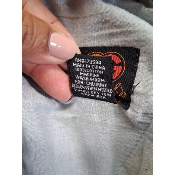 Gino Green Global Men Dark Wash Patched Embroidered Denim Jean Y2K Jeans Size 36 - Picture 5 of 13